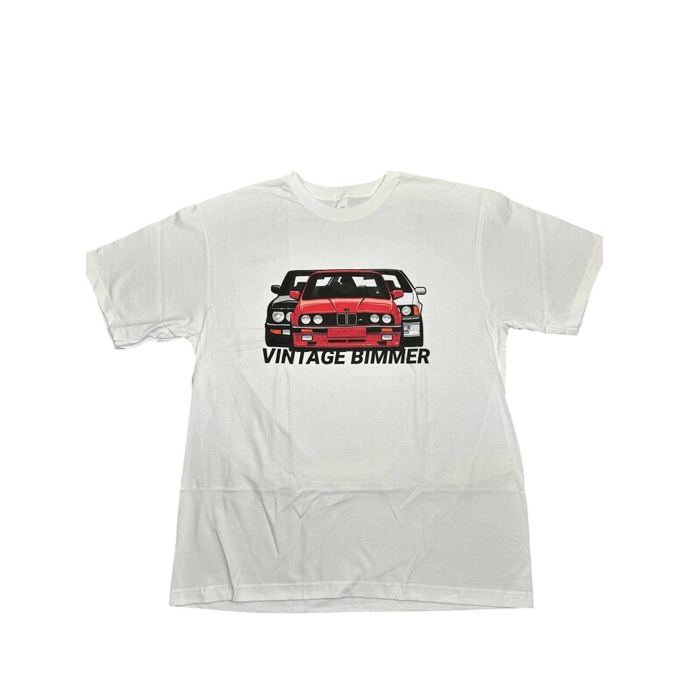 Vintage Bimmer BMW E30 Graphic T-Shirt Mens XL White Cotton Short Sleeve Tee‎